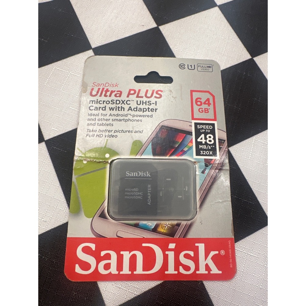 SanDisk Ultra PLUS 64GB microSDXC UHS-I Card with Adapter 48MB/s missing part?
